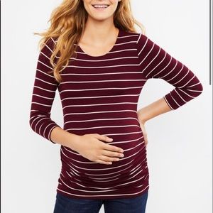 Jessica Simpson striped button back maternity top